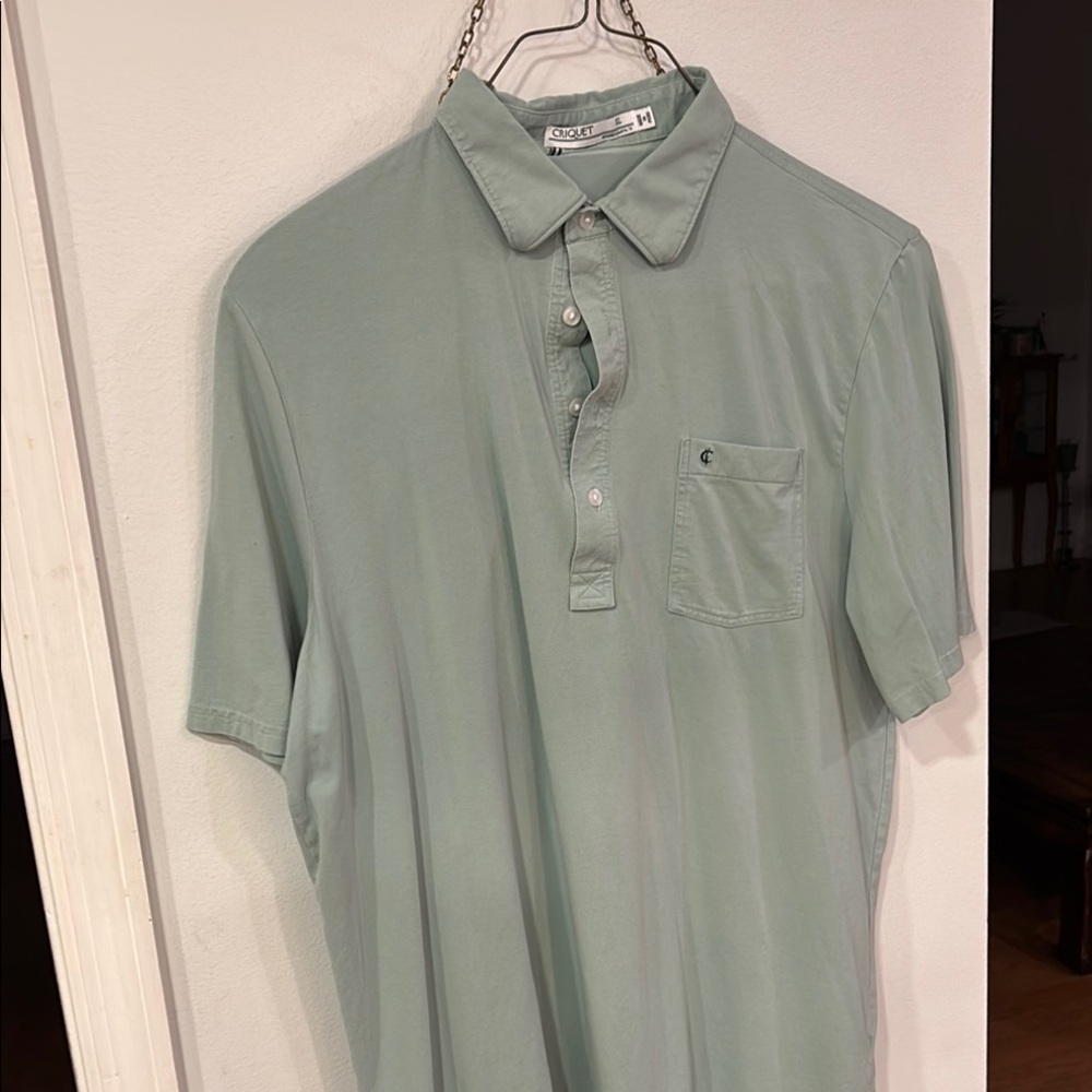 Criquet Green Polo Shirt Lightweight Casual